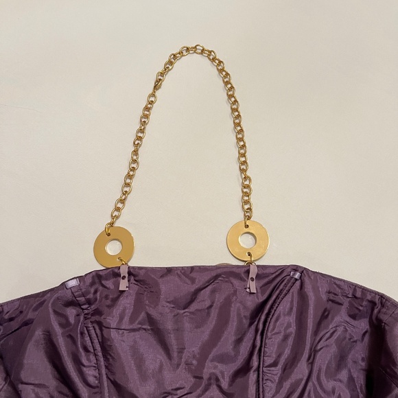 Milly Chain Necklace Halter Dress Purple Sz12 - Picture 7 of 12